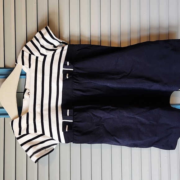 Jacadi Paris Navy & White Striped Dress - Picture 2 of 12